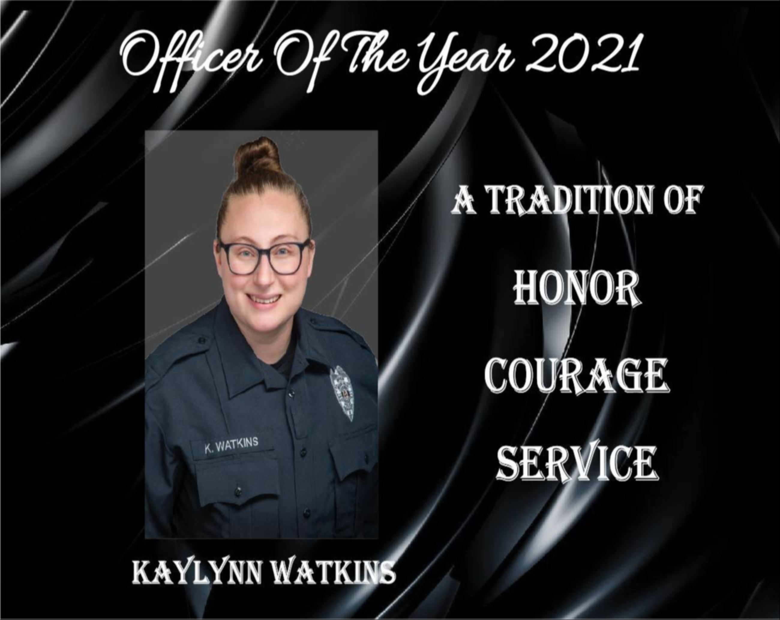 Watkins Kaylynn officer of the year 2021